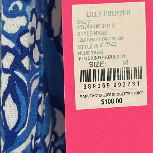 NWT Lela Flocking Fabulous blue tank dress - Picture 4 of 7